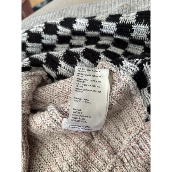 Anthropologie x Pilcro Mash-Up Cardigan Sweater Patchwork Star Checkered Sz S - Picture 9 of 9